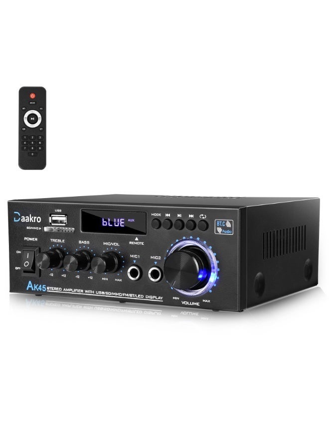 مكبر صوت ستيريو 300 واط مع بلوتوث 5.0، نظام صوت منزلي بقناتين 2 لمكبرات الصوت، إدخال USB/SD/FM وجهاز تحكم عن بعد - Image 1